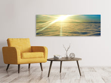 Laden Sie das Bild in den Galerie-Viewer, Leinwandbild Panorama Sonnenaufgang über den Wolken