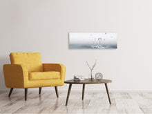 Laden Sie das Bild in den Galerie-Viewer, Leinwandbild Panorama Wasserfigur