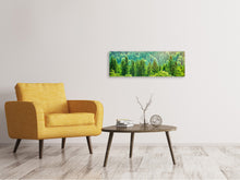 Laden Sie das Bild in den Galerie-Viewer, Leinwandbild Panorama Der Waldhügel