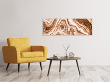 Laden Sie das Bild in den Galerie-Viewer, Leinwandbild Panorama Marmor in Sepia