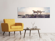 Laden Sie das Bild in den Galerie-Viewer, Leinwandbild Panorama Zwei Geparden