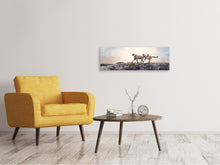 Laden Sie das Bild in den Galerie-Viewer, Leinwandbild Panorama Zwei Geparden