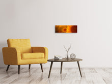 Laden Sie das Bild in den Galerie-Viewer, Leinwandbild Panorama Macro-Sonnenblume