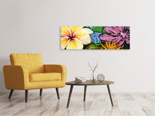 Laden Sie das Bild in den Galerie-Viewer, Leinwandbild Panorama Graffiti Flowers