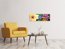 Laden Sie das Bild in den Galerie-Viewer, Leinwandbild Panorama Graffiti Flowers