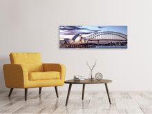 Laden Sie das Bild in den Galerie-Viewer, Leinwandbild Panorama Skyline Sydney Opera House
