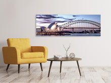 Laden Sie das Bild in den Galerie-Viewer, Leinwandbild Panorama Skyline Sydney Opera House