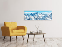Laden Sie das Bild in den Galerie-Viewer, Leinwandbild Panorama Alpenpanorama