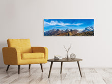 Laden Sie das Bild in den Galerie-Viewer, Leinwandbild Panorama Schweizer Alpen im Frühling