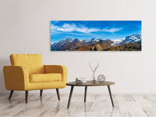 Laden Sie das Bild in den Galerie-Viewer, Leinwandbild Panorama Schweizer Alpen im Frühling