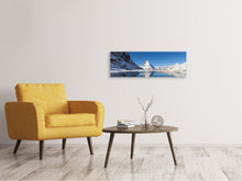 Laden Sie das Bild in den Galerie-Viewer, Leinwandbild Panorama Der Riffelsee am Matterhorn