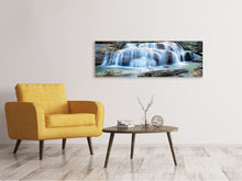 Laden Sie das Bild in den Galerie-Viewer, Leinwandbild Panorama Ein Wasserfall