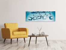 Laden Sie das Bild in den Galerie-Viewer, Leinwandbild Panorama Eiswürfel-Quadro