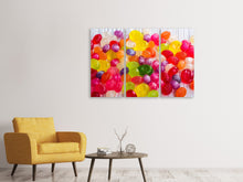 Laden Sie das Bild in den Galerie-Viewer, Leinwandbild 3-teilig Bunte Bonbons