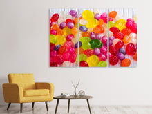 Laden Sie das Bild in den Galerie-Viewer, Leinwandbild 3-teilig Bunte Bonbons