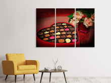 Laden Sie das Bild in den Galerie-Viewer, Leinwandbild 3-teilig Ein Geschenk von Herzen