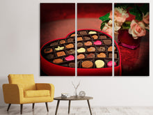 Laden Sie das Bild in den Galerie-Viewer, Leinwandbild 3-teilig Ein Geschenk von Herzen