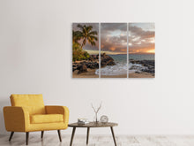 Laden Sie das Bild in den Galerie-Viewer, Leinwandbild 3-teilig Mein Strand