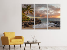 Laden Sie das Bild in den Galerie-Viewer, Leinwandbild 3-teilig Mein Strand