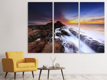 Laden Sie das Bild in den Galerie-Viewer, Leinwandbild 3-teilig Naturgewalt Wasser