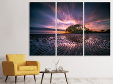 Laden Sie das Bild in den Galerie-Viewer, Leinwandbild 3-teilig Faszinierende Landschaft am Meer