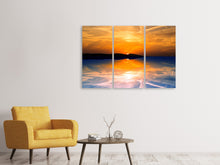 Laden Sie das Bild in den Galerie-Viewer, Leinwandbild 3-teilig Fantastische Abendstimmung