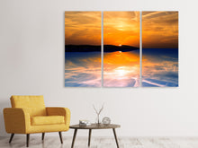 Laden Sie das Bild in den Galerie-Viewer, Leinwandbild 3-teilig Fantastische Abendstimmung