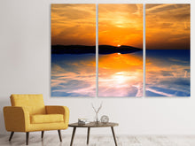 Laden Sie das Bild in den Galerie-Viewer, Leinwandbild 3-teilig Fantastische Abendstimmung