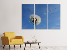 Laden Sie das Bild in den Galerie-Viewer, Leinwandbild 3-teilig Pusteblume - ich wünsch mir was