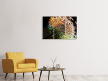 Laden Sie das Bild in den Galerie-Viewer, Leinwandbild 3-teilig Pusteblume im Morgentau