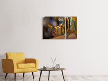 Laden Sie das Bild in den Galerie-Viewer, Leinwandbild 3-teilig Buntes Rino