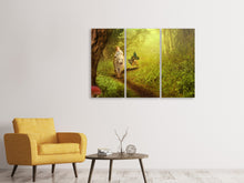 Laden Sie das Bild in den Galerie-Viewer, Leinwandbild 3-teilig Wald Ausflug