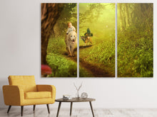 Laden Sie das Bild in den Galerie-Viewer, Leinwandbild 3-teilig Wald Ausflug