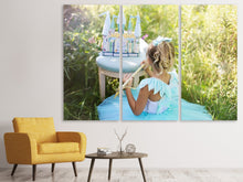Laden Sie das Bild in den Galerie-Viewer, Leinwandbild 3-teilig Spielende Prinzessin