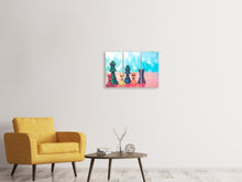 Laden Sie das Bild in den Galerie-Viewer, Leinwandbild 3-teilig Buntes Schach