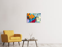 Laden Sie das Bild in den Galerie-Viewer, Leinwandbild 3-teilig Gestrickte Teddys