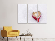 Laden Sie das Bild in den Galerie-Viewer, Leinwandbild 3-teilig Kaffee und Liebe