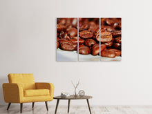 Laden Sie das Bild in den Galerie-Viewer, Leinwandbild 3-teilig Riesen Kaffeebohnen