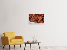 Laden Sie das Bild in den Galerie-Viewer, Leinwandbild 3-teilig Riesen Kaffeebohnen
