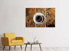 Laden Sie das Bild in den Galerie-Viewer, Leinwandbild 3-teilig Der Kaffee ist fertig!