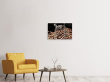 Laden Sie das Bild in den Galerie-Viewer, Leinwandbild 3-teilig Kaffeebohnen XL