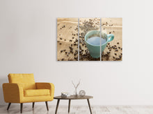 Laden Sie das Bild in den Galerie-Viewer, Leinwandbild 3-teilig Heisser Kaffee