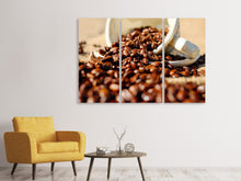 Laden Sie das Bild in den Galerie-Viewer, Leinwandbild 3-teilig Geröstete Kaffeebohnen