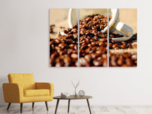 Laden Sie das Bild in den Galerie-Viewer, Leinwandbild 3-teilig Geröstete Kaffeebohnen