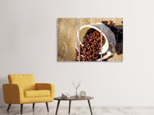 Laden Sie das Bild in den Galerie-Viewer, Leinwandbild 3-teilig Kaffeebohnen in der Tasse