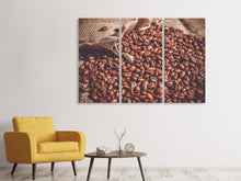 Laden Sie das Bild in den Galerie-Viewer, Leinwandbild 3-teilig Viele Kaffeebohnen