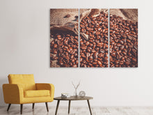 Laden Sie das Bild in den Galerie-Viewer, Leinwandbild 3-teilig Viele Kaffeebohnen