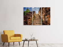 Laden Sie das Bild in den Galerie-Viewer, Leinwandbild 3-teilig Steintreppe