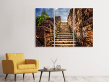 Laden Sie das Bild in den Galerie-Viewer, Leinwandbild 3-teilig Steintreppe