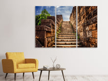 Laden Sie das Bild in den Galerie-Viewer, Leinwandbild 3-teilig Steintreppe